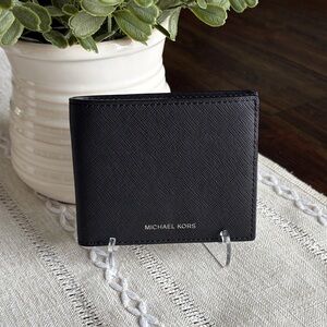 Michael Kors NWOT Black Saffiano Leather Men's Wallet